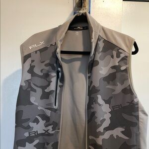 Ralph Lauren RLX Men’s Gray Camouflage Softshell Vest size Medium